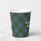 Clan MacMillan Crest over de jacht op Tartan Papieren Bekers (Links)