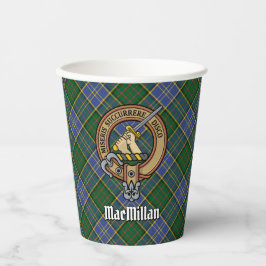 Clan MacMillan Crest over de jacht op Tartan Papieren Bekers