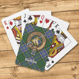 Clan MacMillan Crest over de jacht op Tartan Pokerkaarten