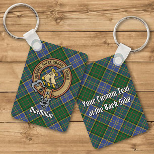 Clan MacMillan Crest over de jacht op Tartan Sleutelhanger