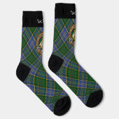 Clan MacMillan Crest over de jacht op Tartan Sokken (Rechts)