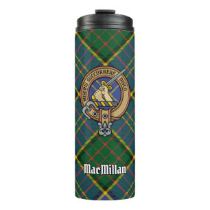 Clan MacMillan Crest over de jacht op Tartan Thermosbeker