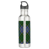Clan MacMillan Crest over de jacht op Tartan Waterfles (Achterkant)