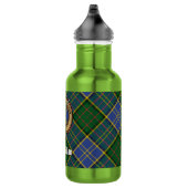 Clan MacMillan Crest over Hunting Tartan Waterfles (Rechts)