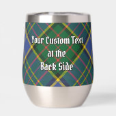 Clan MacMillan Crest over jacht-tartan (Achterkant)
