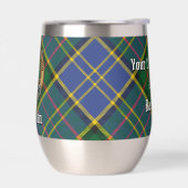 Clan MacMillan Crest over jacht-tartan (Links)