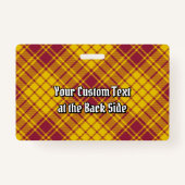 Clan MacMillan Crest over jurk Tartan Badge (Achterkant)