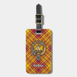 Clan MacMillan Crest over jurk Tartan Bagagelabel