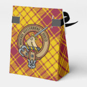 Clan MacMillan Crest over jurk Tartan Bedankdoosjes (Achterkant)