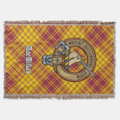 Clan MacMillan Crest over jurk tartan Deken (Voorkant)