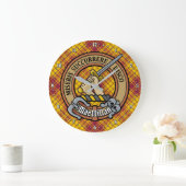 Clan MacMillan Crest over jurk Tartan Grote Klok (Huis)