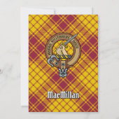 Clan MacMillan Crest over jurk Tartan Kaart (Achterkant)