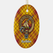 Clan MacMillan Crest over jurk Tartan Keramisch Ornament (Rechts)