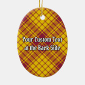 Clan MacMillan Crest over jurk Tartan Keramisch Ornament (Achterkant)