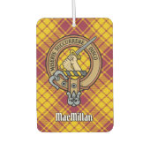 Clan MacMillan Crest over jurk Tartan Luchtverfrisser (Voorkant)