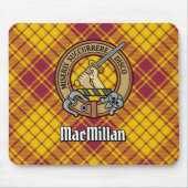 Clan MacMillan Crest over jurk Tartan Muismat (Voorkant)