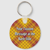 Clan MacMillan Crest over jurk Tartan Sleutelhanger (Achterkant)