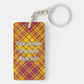 Clan MacMillan Crest over jurk Tartan Sleutelhanger (achterkant)