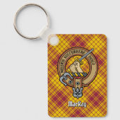 Clan MacMillan Crest over jurk Tartan Sleutelhanger (Voorkant)