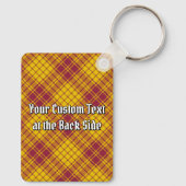 Clan MacMillan Crest over jurk Tartan Sleutelhanger (Achterkant)