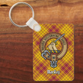 Clan MacMillan Crest over jurk Tartan Sleutelhanger (Voorkant)