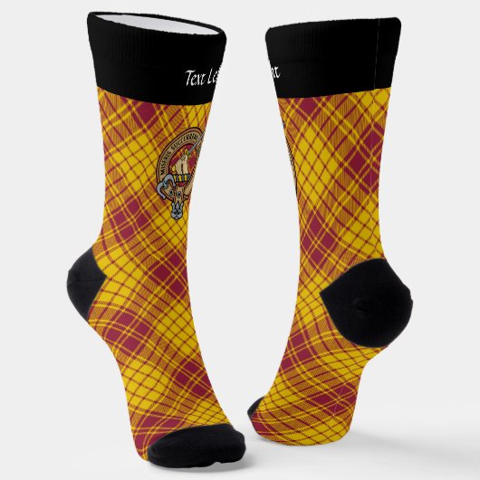 Clan MacMillan Crest over jurk Tartan Sokken (Gebogen)