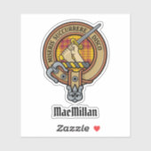 Clan MacMillan Crest over jurk Tartan Sticker (Vel)