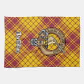 Clan MacMillan Crest over jurk Tartan Theedoek (Horizontaal)