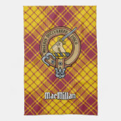 Clan MacMillan Crest over jurk Tartan Theedoek (Verticaal)