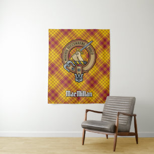 Clan MacMillan Crest over jurk Tartan Wandkleed