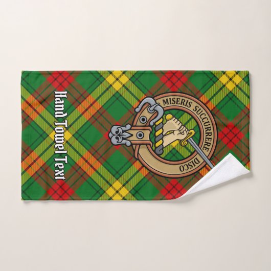 Clan MacMillan Crest over Tartan Bad Handdoek (Handdoek)