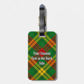 Clan MacMillan Crest over Tartan Bagagelabel (Achterkant verticaal)