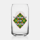 Clan MacMillan Crest over Tartan Blikvorm Glas (Achterkant)