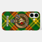 Clan MacMillan Crest over Tartan Case-Mate iPhone Case (Achterkant (horizontaal))