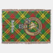 Clan MacMillan Crest over tartan Deken (Voorkant)