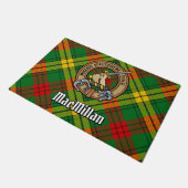 Clan MacMillan Crest over Tartan Deurmat (Schuin)