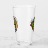 Clan MacMillan Crest over Tartan Glas (Links)