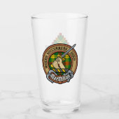 Clan MacMillan Crest over Tartan Glas (Voorkant)