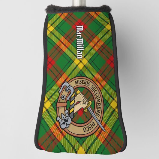 Clan MacMillan Crest over Tartan Golfheadcover (Draai 90)