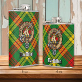 Clan MacMillan Crest over Tartan Heupfles