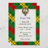 Clan MacMillan Crest over Tartan Kaart (Voorkant / Achterkant)