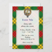 Clan MacMillan Crest over Tartan