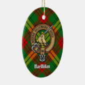 Clan MacMillan Crest over Tartan Keramisch Ornament (Rechts)