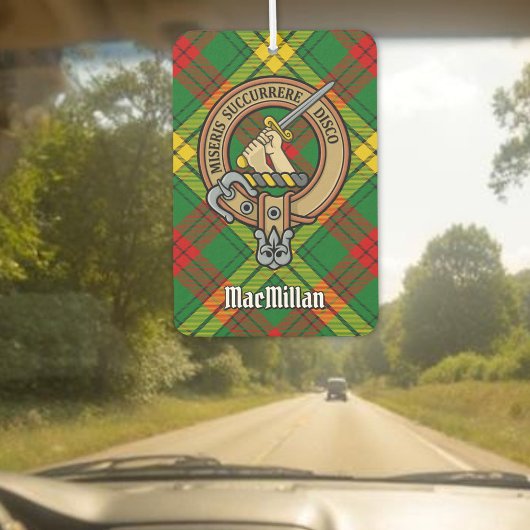 Clan MacMillan Crest over Tartan Luchtverfrisser