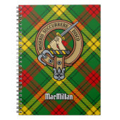 Clan MacMillan Crest over Tartan Notitieboek (Voorkant)