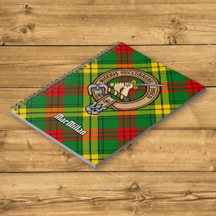 Clan MacMillan Crest over Tartan Notitieboek