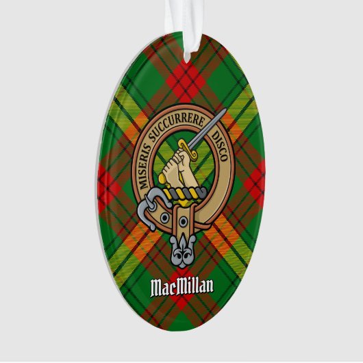 Clan MacMillan Crest over Tartan Ornament (voorkant)