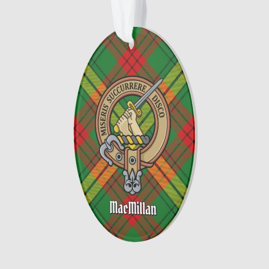 Clan MacMillan Crest over Tartan Ornament (voorkant)