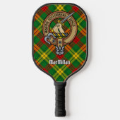 Clan MacMillan Crest over tartan Pickleball Paddle (Voorkant)