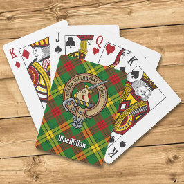 Clan MacMillan Crest over Tartan Pokerkaarten